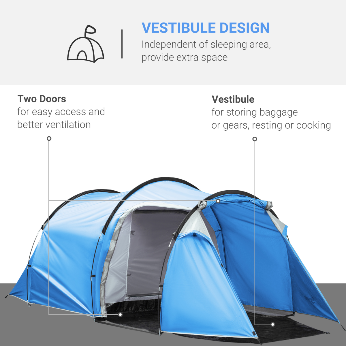 3 birth Camping Tent. - Stay-outdoors.co.uk