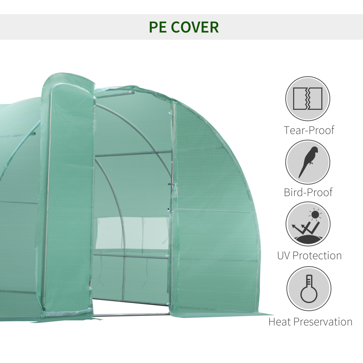 Large Walk-in Garden Polytunnel Greenhouse. - Stay-outdoors.co.uk