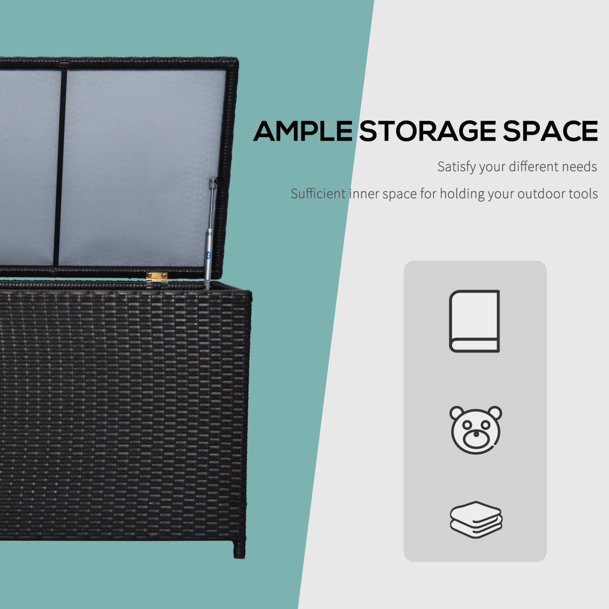 Large Rattan Outdoor storage Box