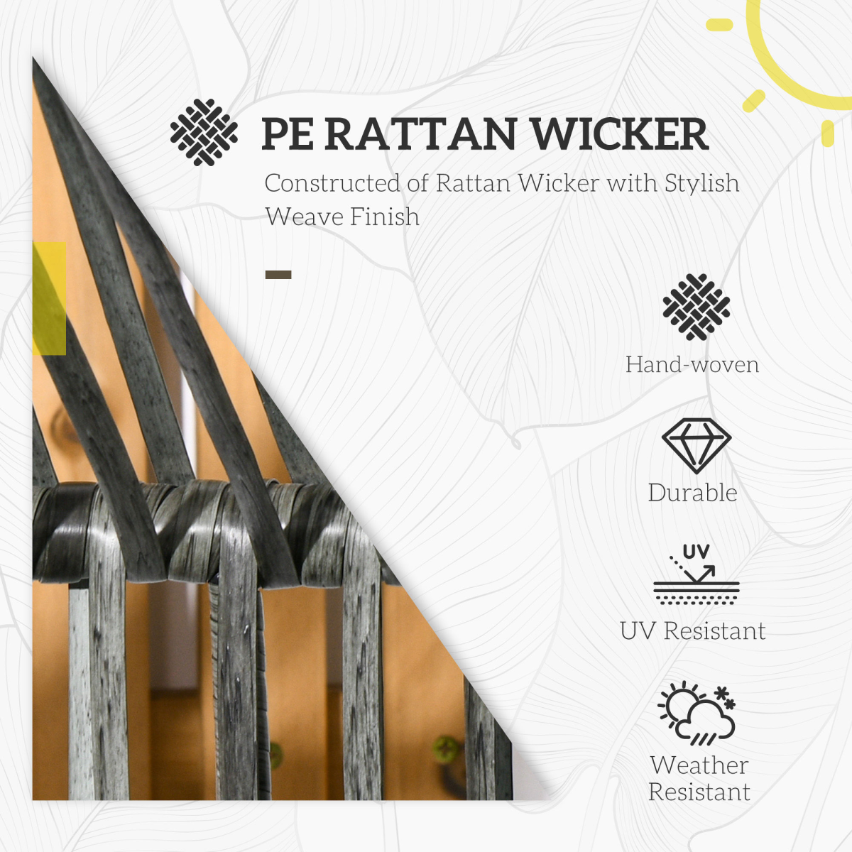 Rattan Garden Egg Chair with Headrest, Grey - Stay-outdoors.co.uk