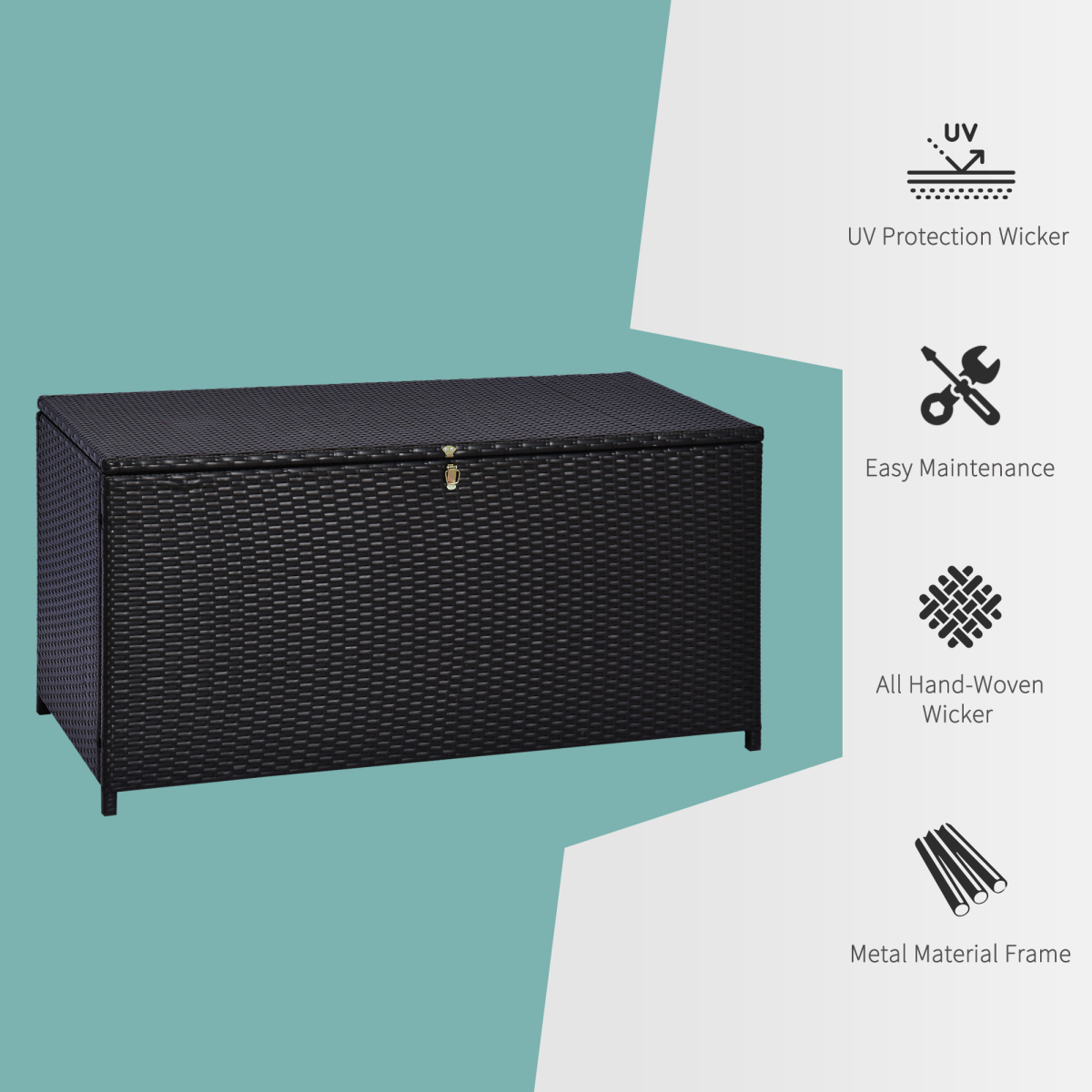 Large Rattan Outdoor storage Box