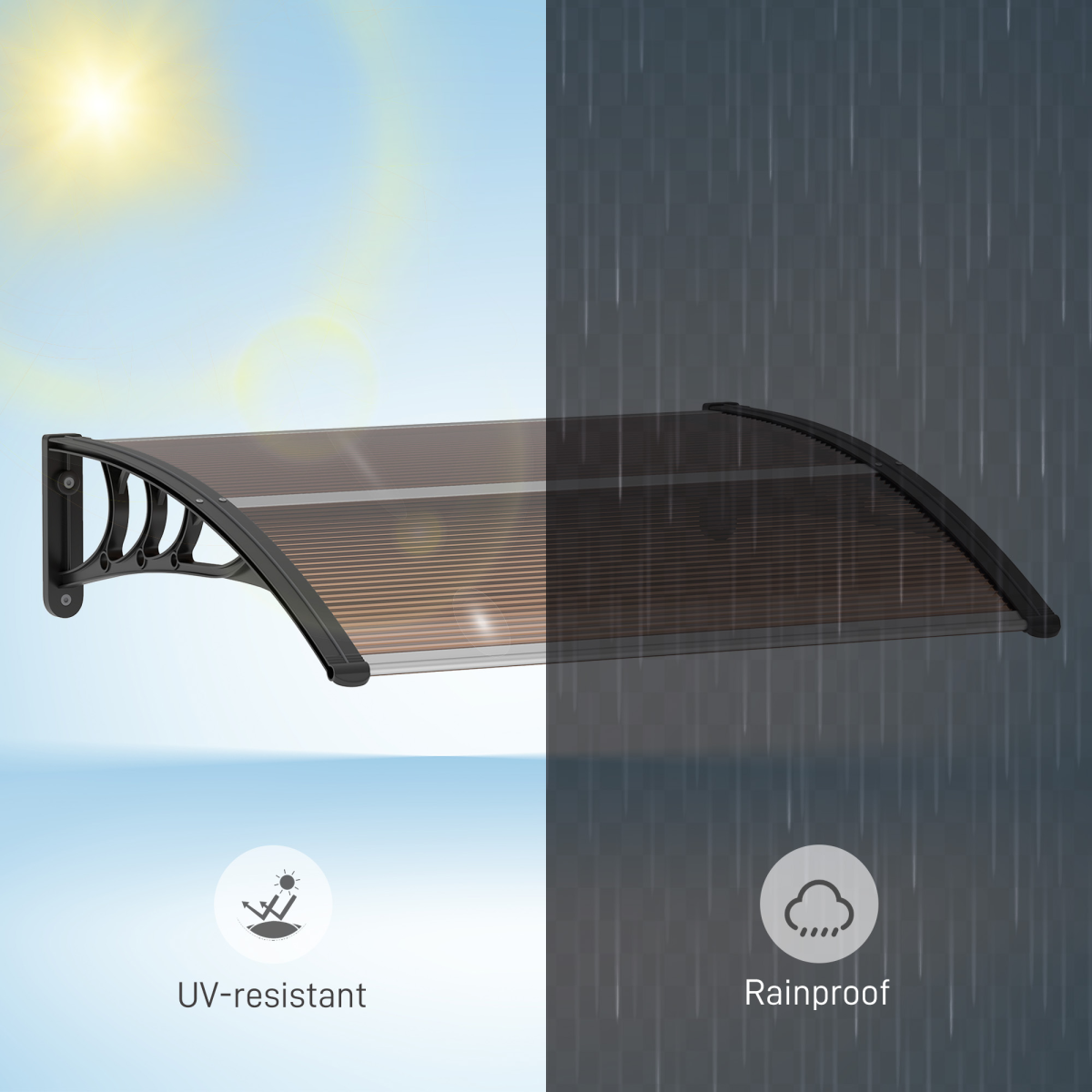 Stylish All weather Door Canopy. - Stay-outdoors.co.uk