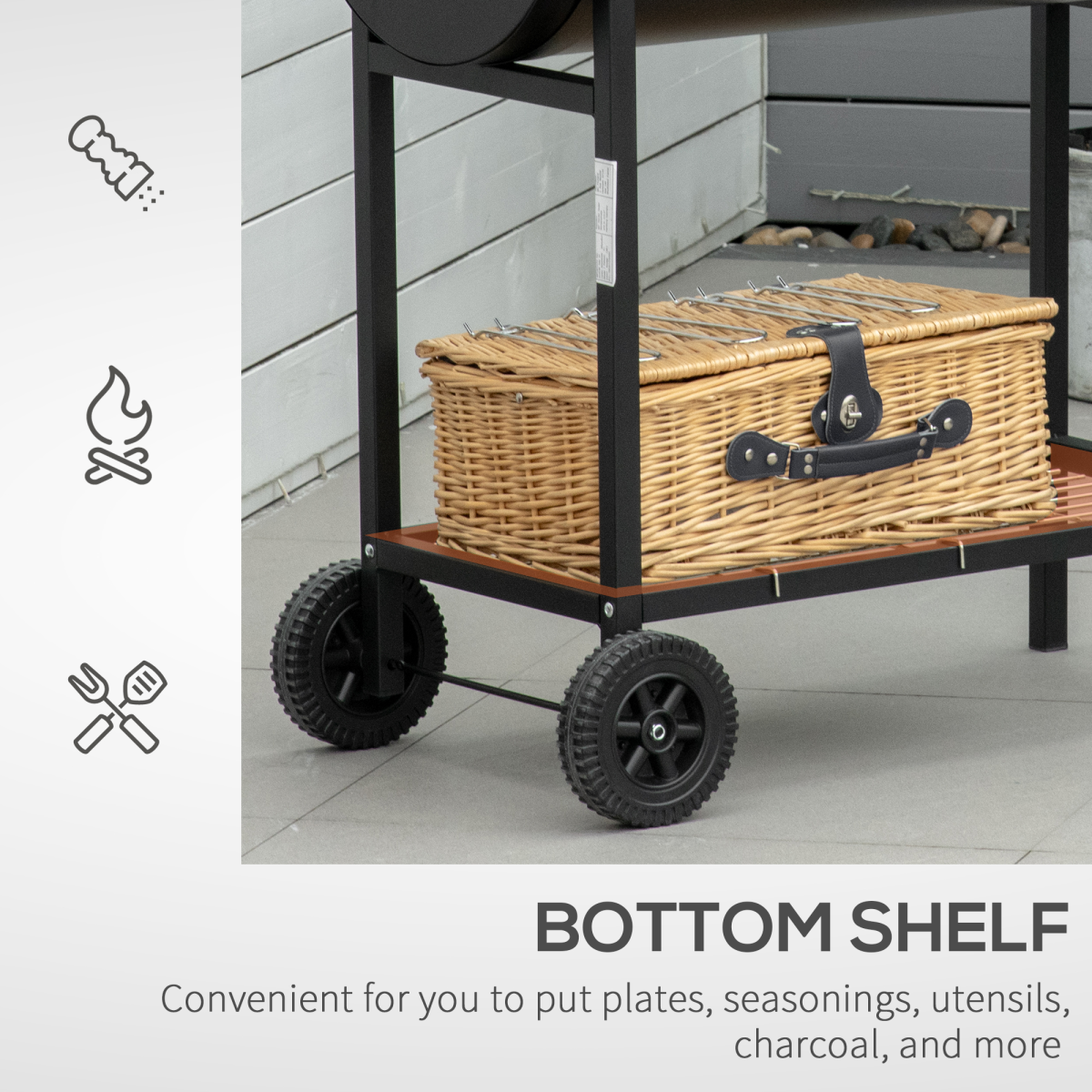Steel 2-Grill Charcoal BBQ - Stay-outdoors.co.uk