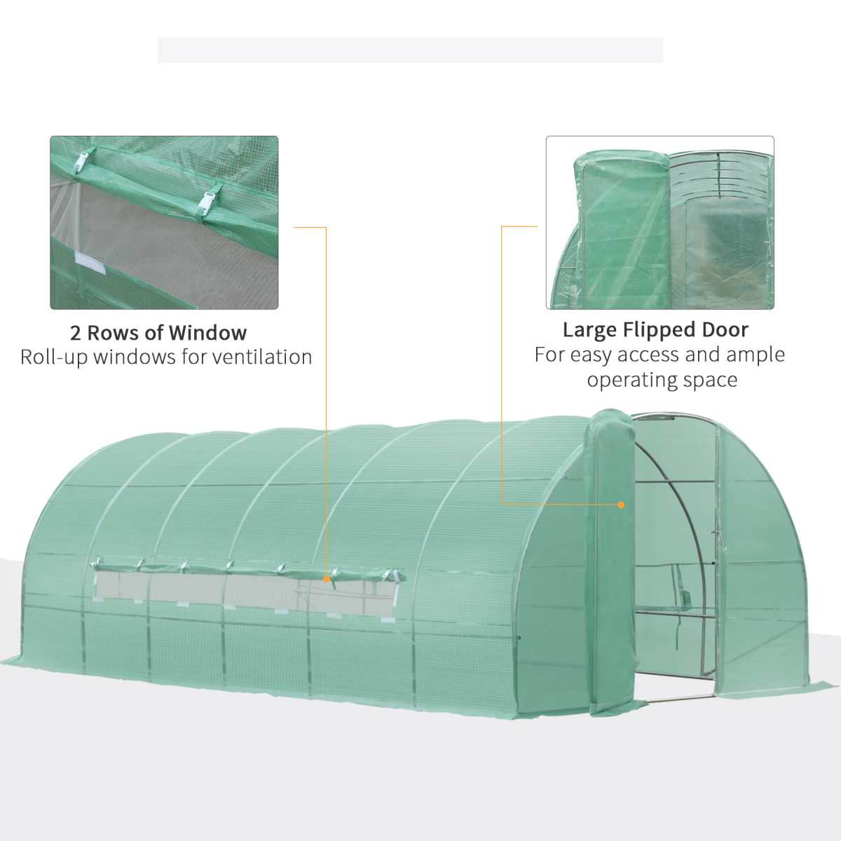 Large Walk-in Garden Polytunnel Greenhouse. - Stay-outdoors.co.uk