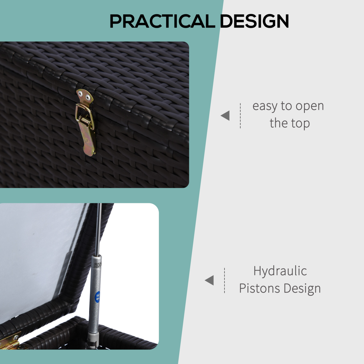 Large Rattan Outdoor storage Box