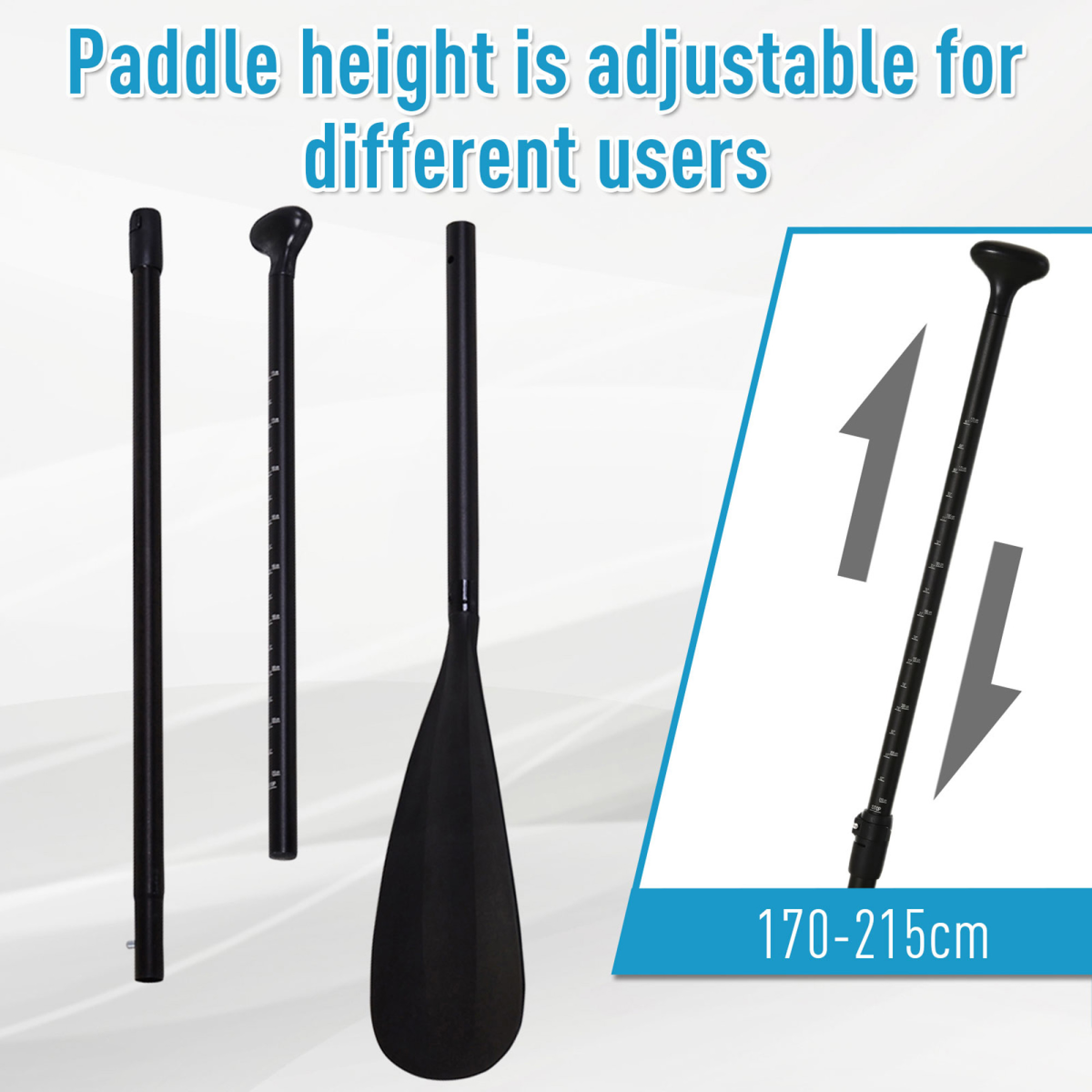 10ft Inflatable Paddle board, Fix Bag, Air Pump, Backpack HOMCOM - Stay-outdoors.co.uk