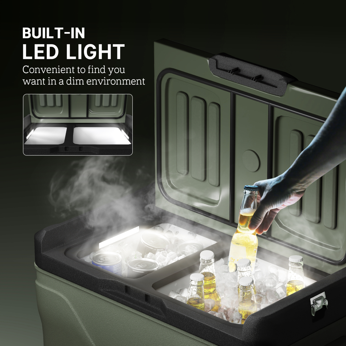 45L Camping Fridge Freezer Dual Zone Car Fridge, DC & AC, -20-20℃ - Stay-outdoors.co.uk