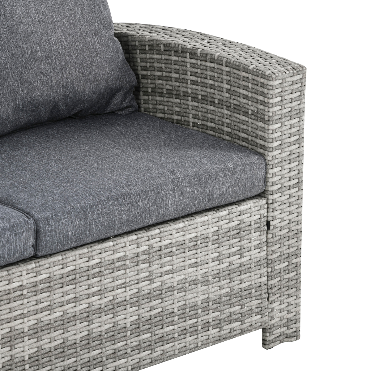 Set of 6 Rattan Dining Set Sofa - Stay-outdoors.co.uk