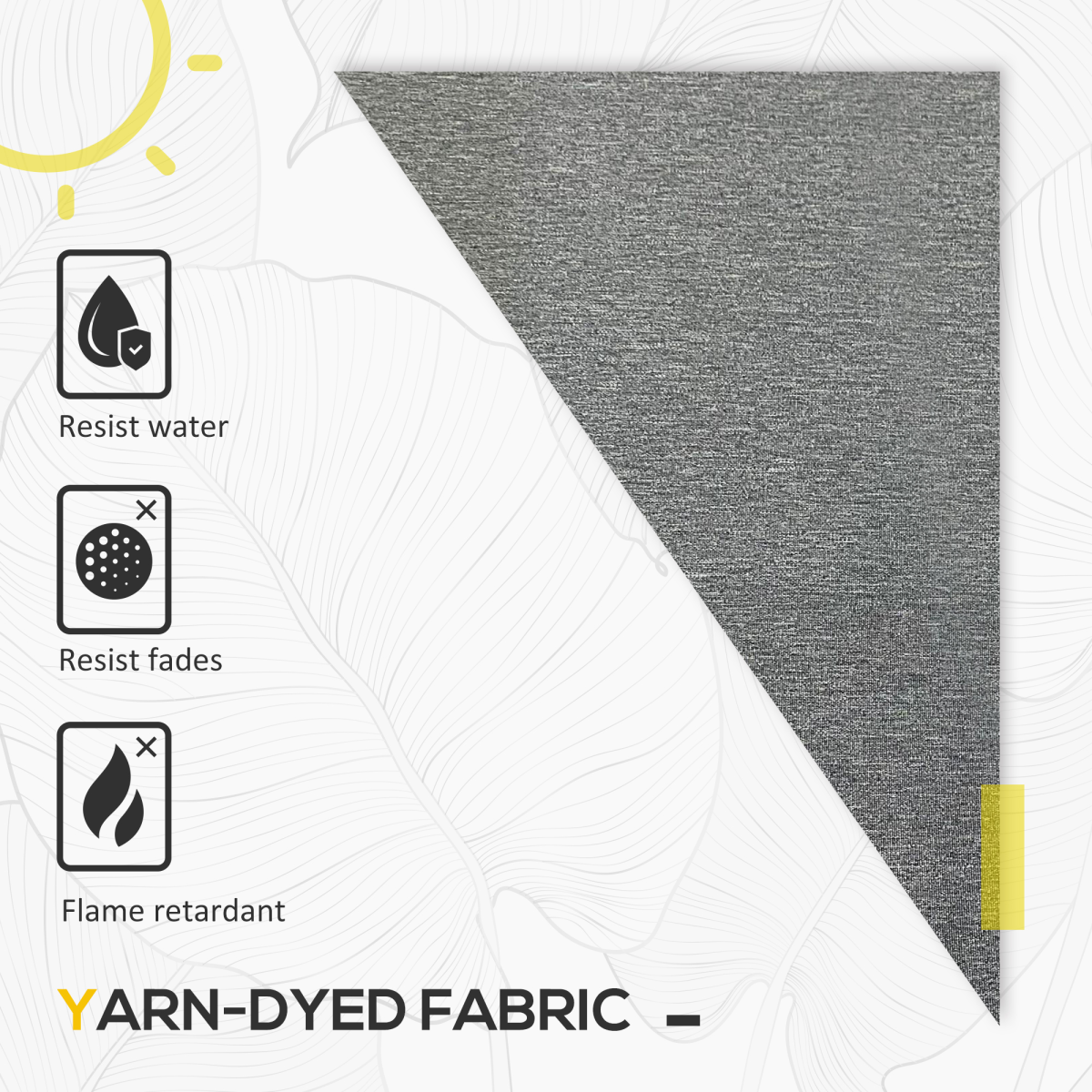 Outsunny 5 PCs Rattan Garden Furniture Set with Glass Coffee Table Dark Grey - Stay-outdoors.co.uk