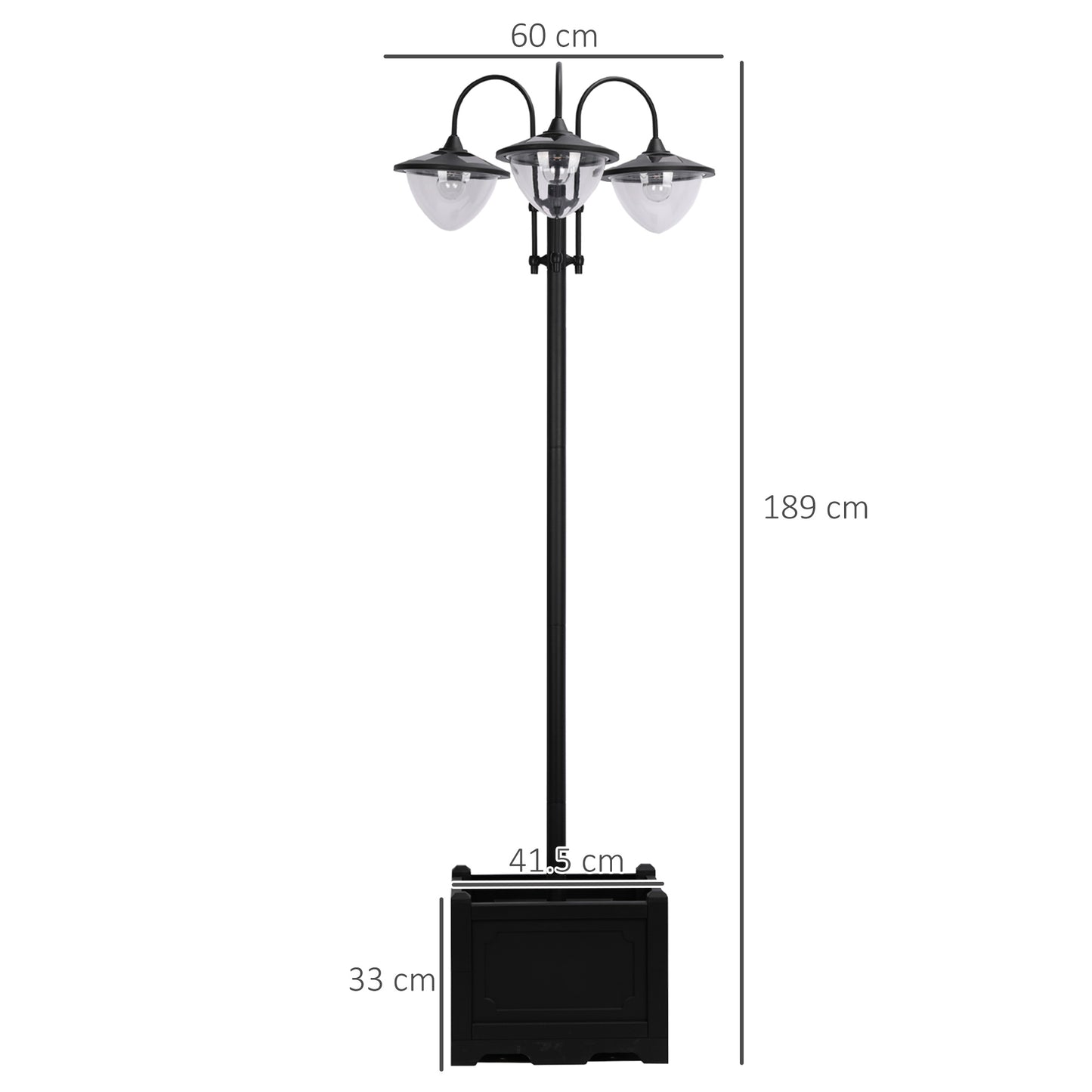 Solar Garden Lamp with built in Planter - Stay-outdoors.co.uk