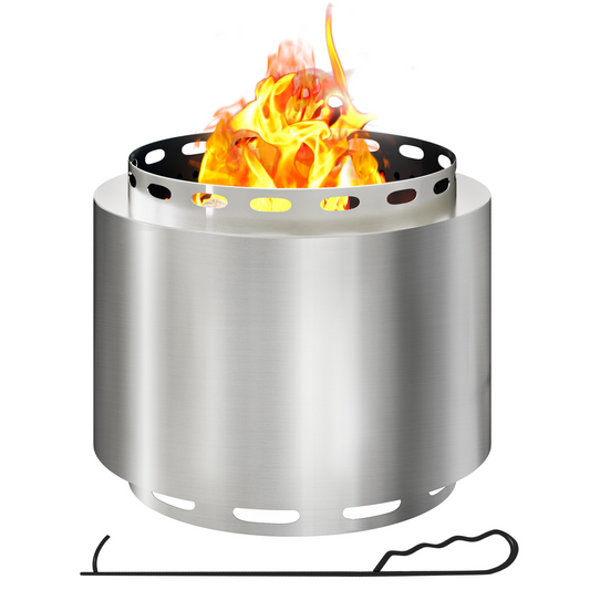 Smokeless Wood Burning Firepit -Stainless Steel Fire Pit. - Stay-outdoors.co.uk