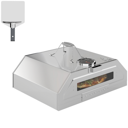 Outdoor BBQ Pizza Oven with Thermometer for Gas/Charcoal BBQ Grills - Stay-outdoors.co.uk