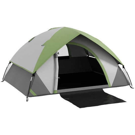 2  Man Camping Tent with Sewn-in Groundsheet.