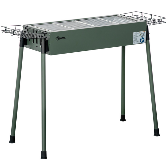Portable Charcoal Barbecue Grill with Seasoning Baskets and Hooks - Stay-outdoors.co.uk