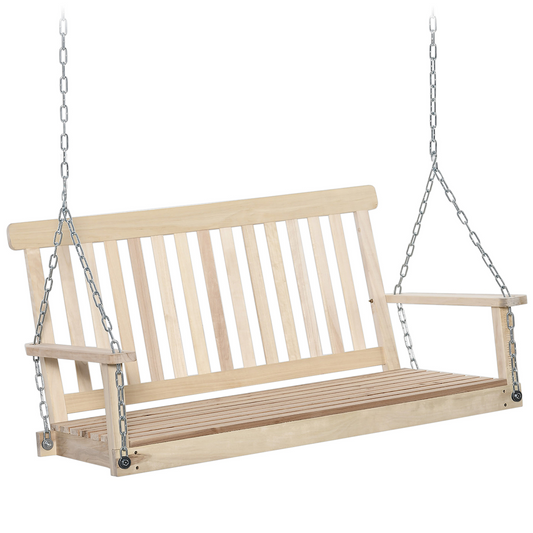 Wooden 2-Seater Swinging Bench. - Stay-outdoors.co.uk