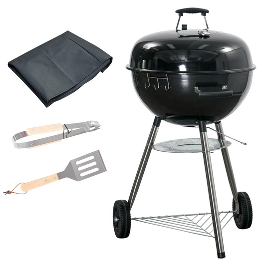 Portable Kettle Charcoal Grill BBQ Smoker w/ Cover, Lid, & Thermometer - Stay-outdoors.co.uk