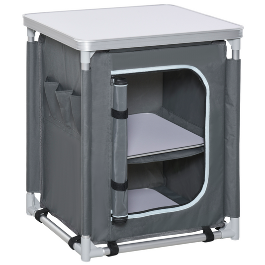 Outdoor 2-shelf Camping Cupboard. - Stay-outdoors.co.uk