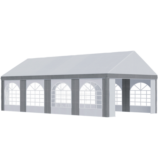 Marquee Gazebo with Sides, Eight Windows and Double Doors - Stay-outdoors.co.uk