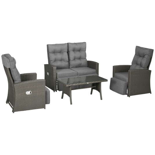 Four Piece Rattan Garden Furniture Set. - Stay-outdoors.co.uk
