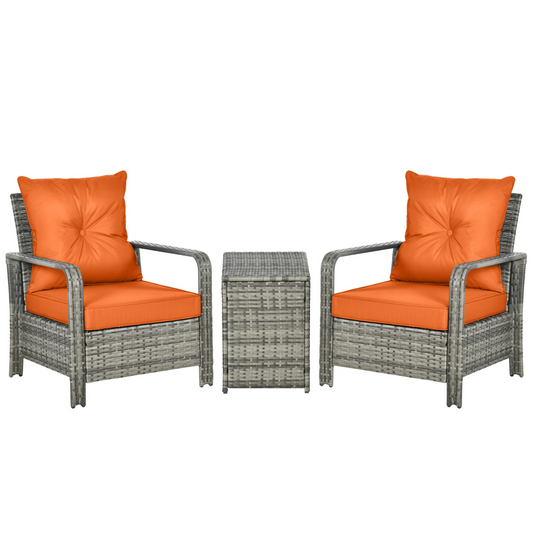 Three Piece Rattan Garden Sofa Set. - Stay-outdoors.co.uk